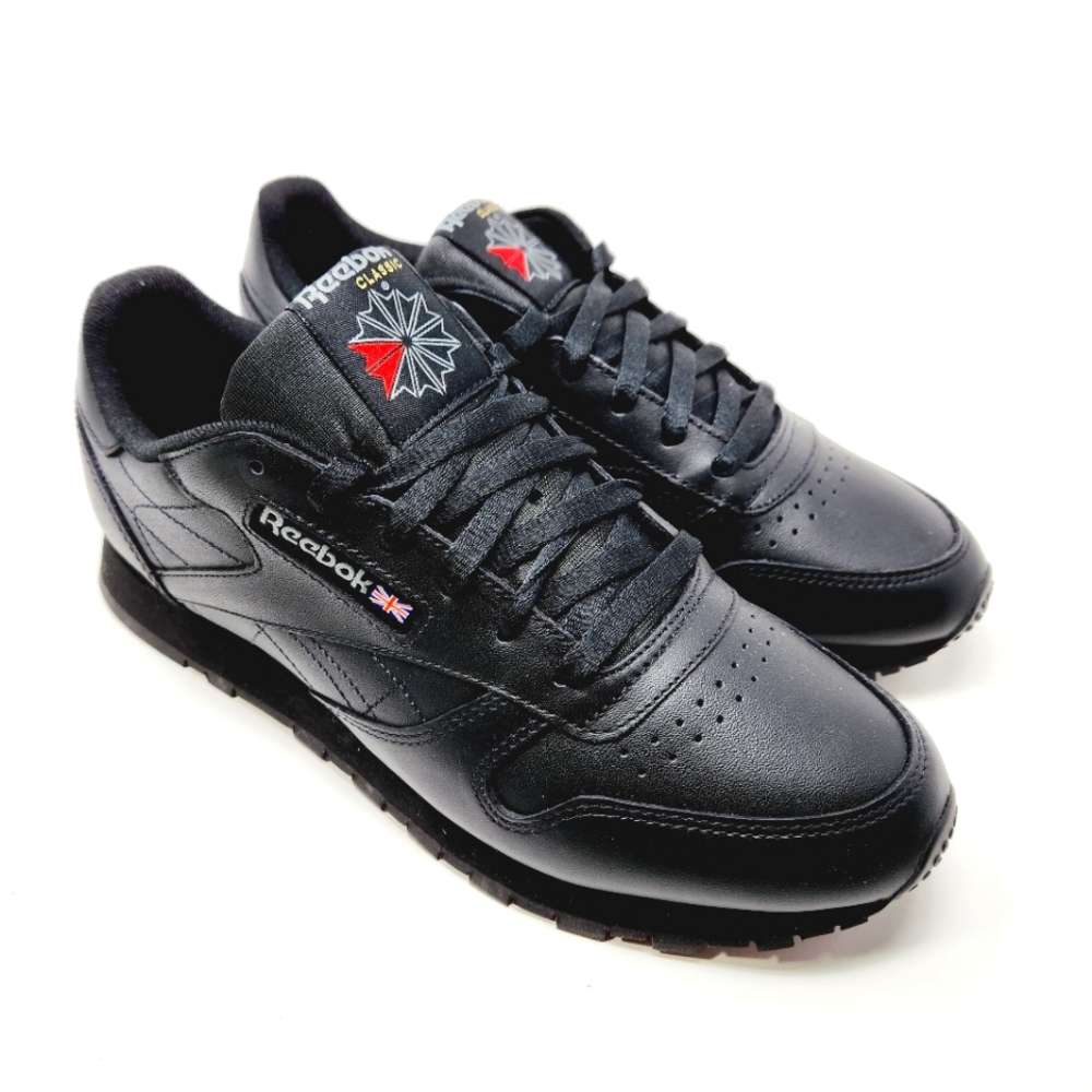 Reebok Classic Black Leather Running Shoes - Women's 10